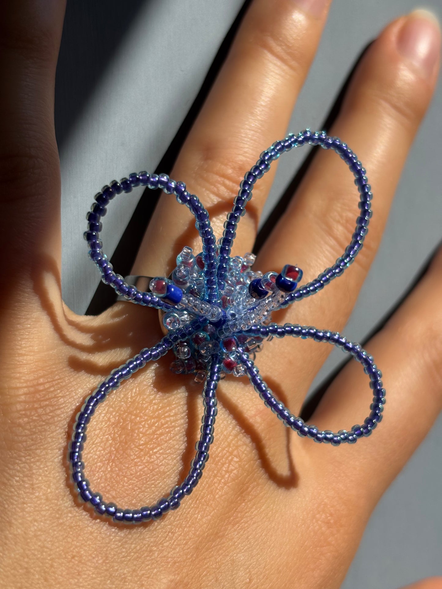 Flower Ring Blue