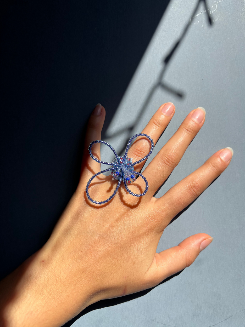 Flower Ring Blue