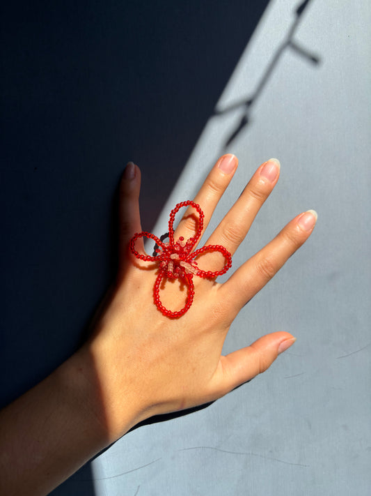 Flower Ring Red