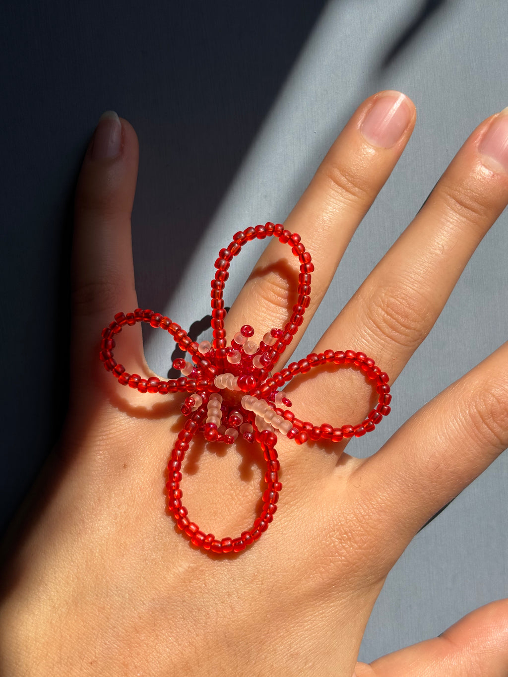 Flower Ring Red